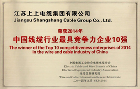 中国线缆行业最具竞争力企业十强榜单出炉 人生就是博排名第一