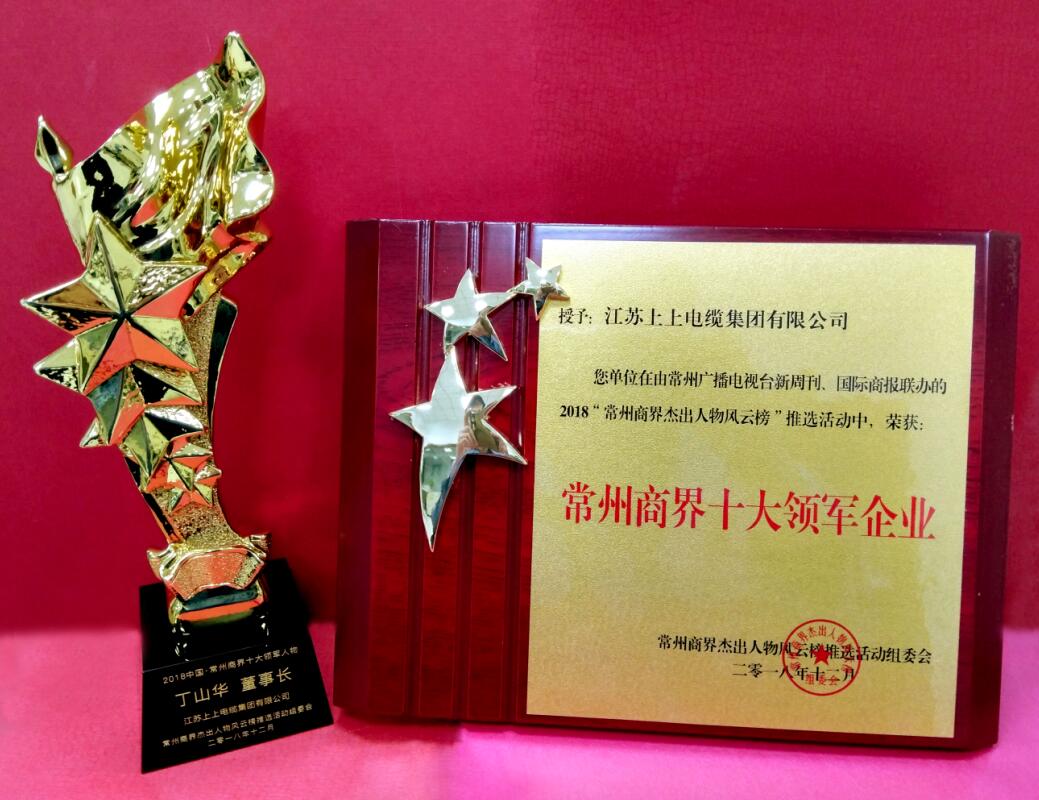 2018年12月6日，丁山华董事长荣获“常州商界十大领武士物”