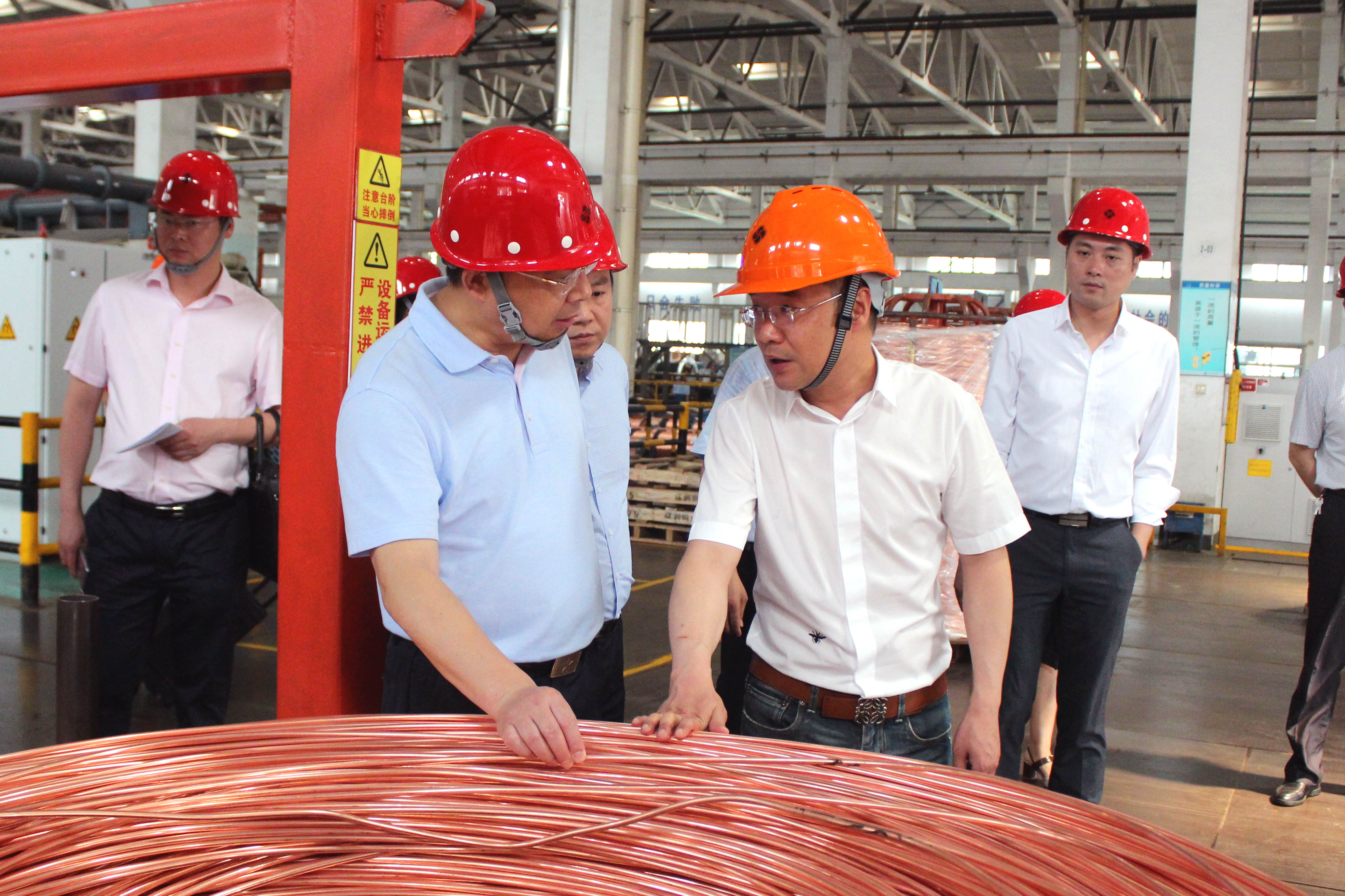 2019年6月10日，四川省广安市岳池县委书记郑鹏程率党政代表团来人生就是博电缆旅行考察