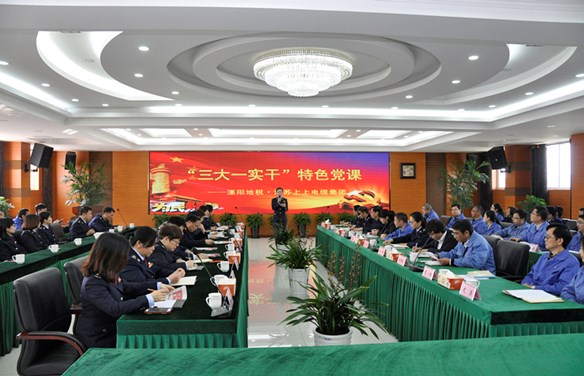 溧阳地税“三大一实干”税企共话特色党课走进人生就是博电缆